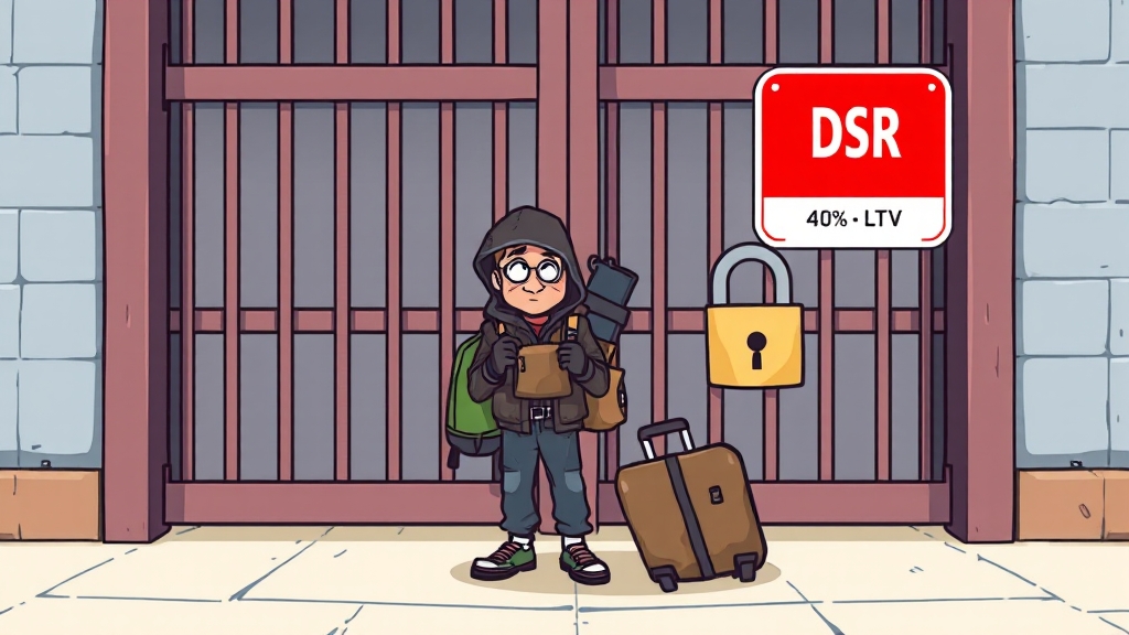 강화된 대출 규제 (cartoon 스타일)