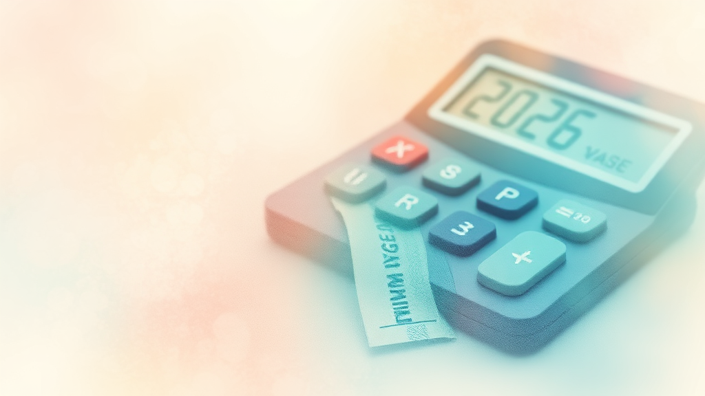 2026년 최저임금 월급 계산: 실수령액은? (watercolor 스타일)