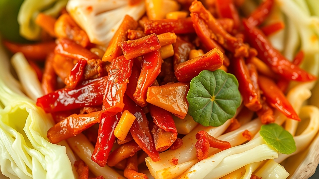 김장김치 핵심 재료 (realistic 스타일)