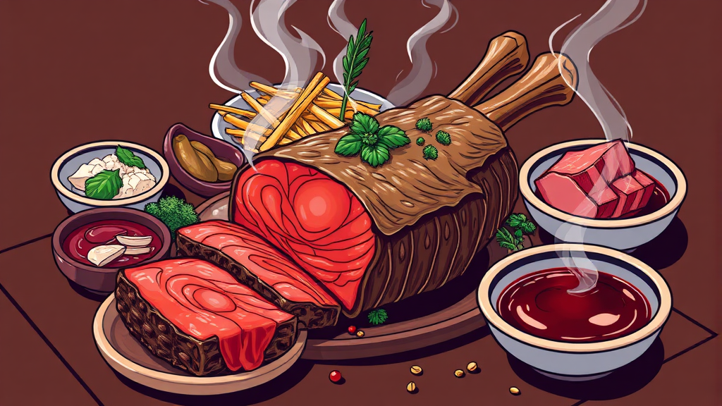 우대갈비 외 다른 메뉴도 궁금해! (illustration 스타일)