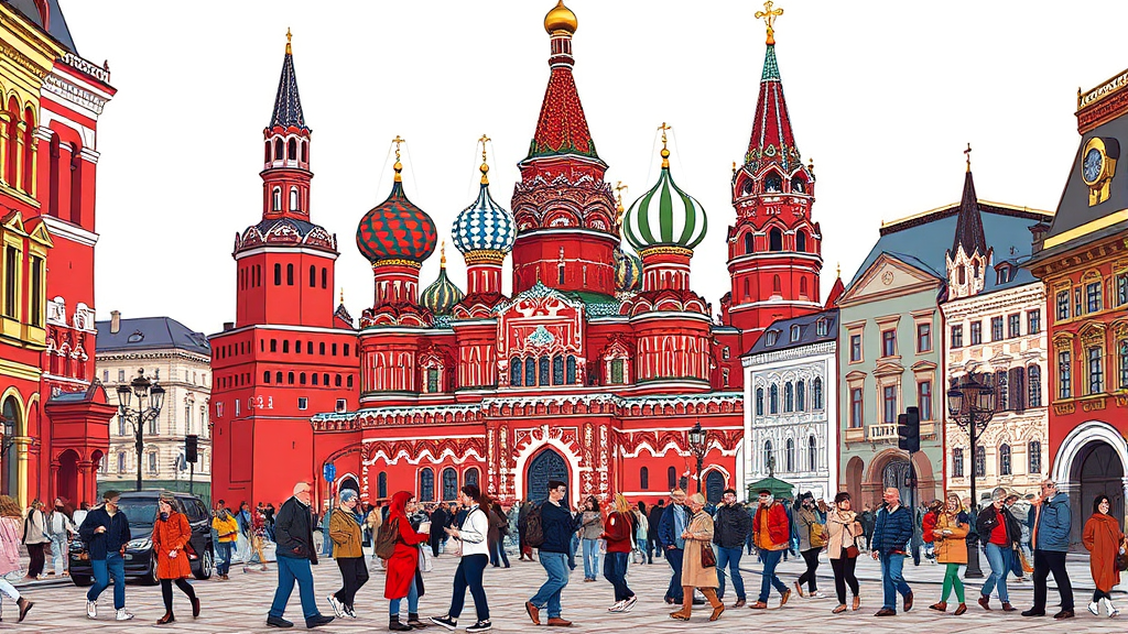 러시아 여행, 경제적 이점 (illustration 스타일)