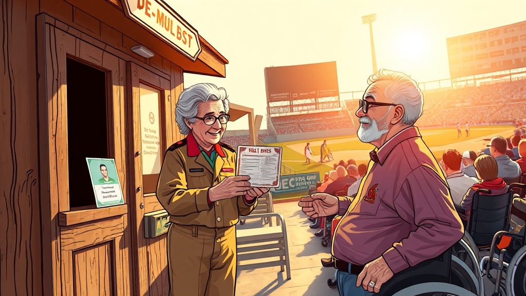 디지털 취약 계층 현장 판매 (illustration 스타일)