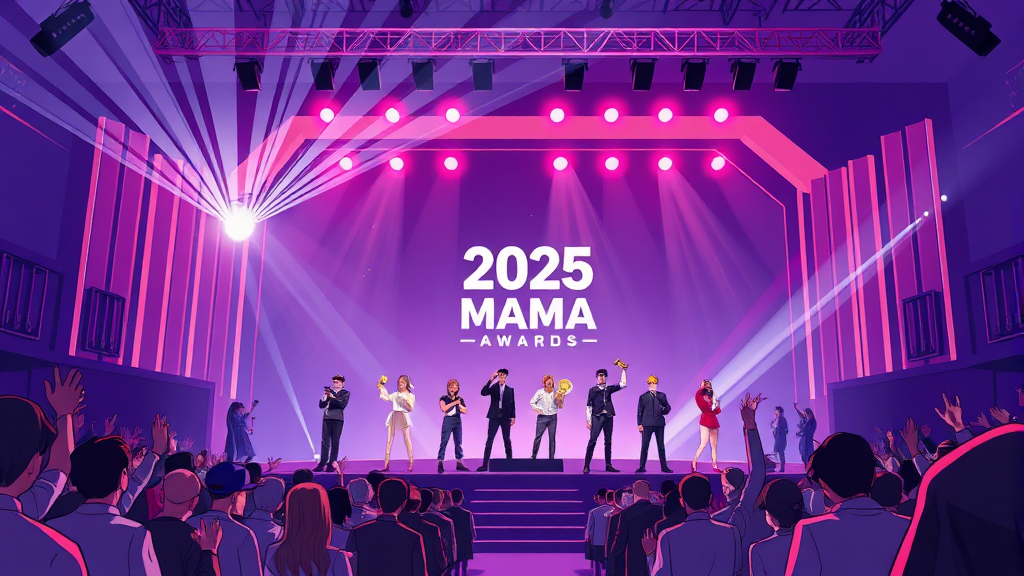 2025 MAMA 주요 수상 결과 (illustration 스타일)