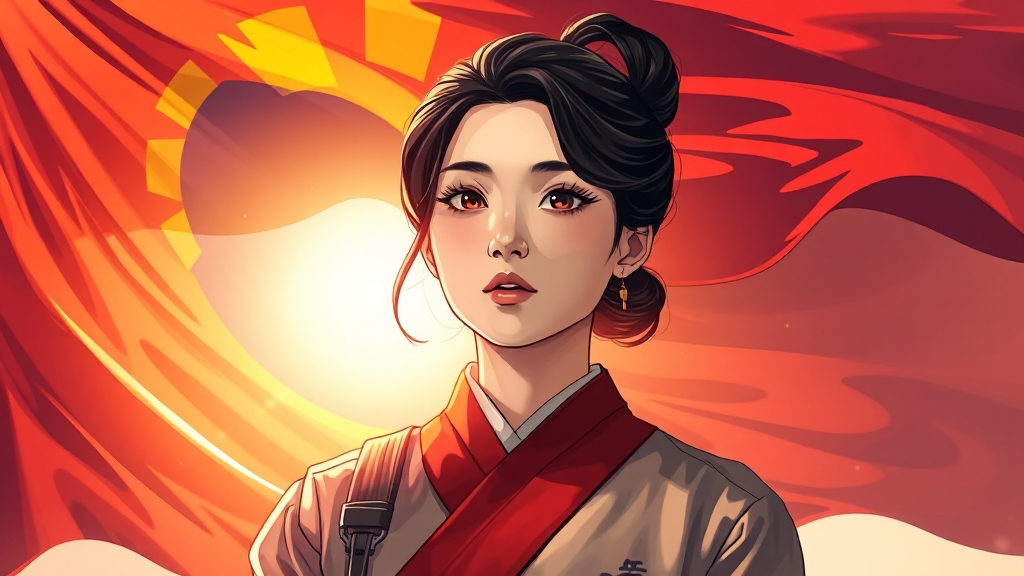 광복 80주년, 여성 독립운동가 재조명 (illustration 스타일)