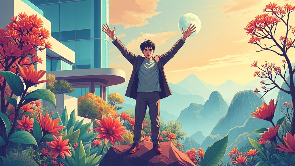 수상 경력 및 향후 활동 (illustration 스타일)