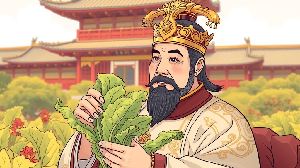 궁채 나물, 왜 특별할까? (illustration 스타일)