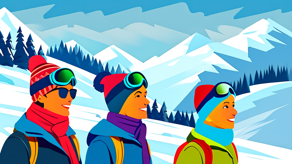 5월 알펜루트 필수 옷차림 가이드 (cartoon 스타일)