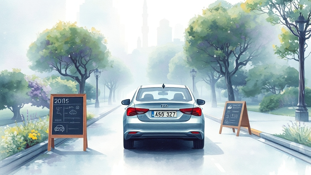 불법주차 신고 시 주의사항 (watercolor 스타일)