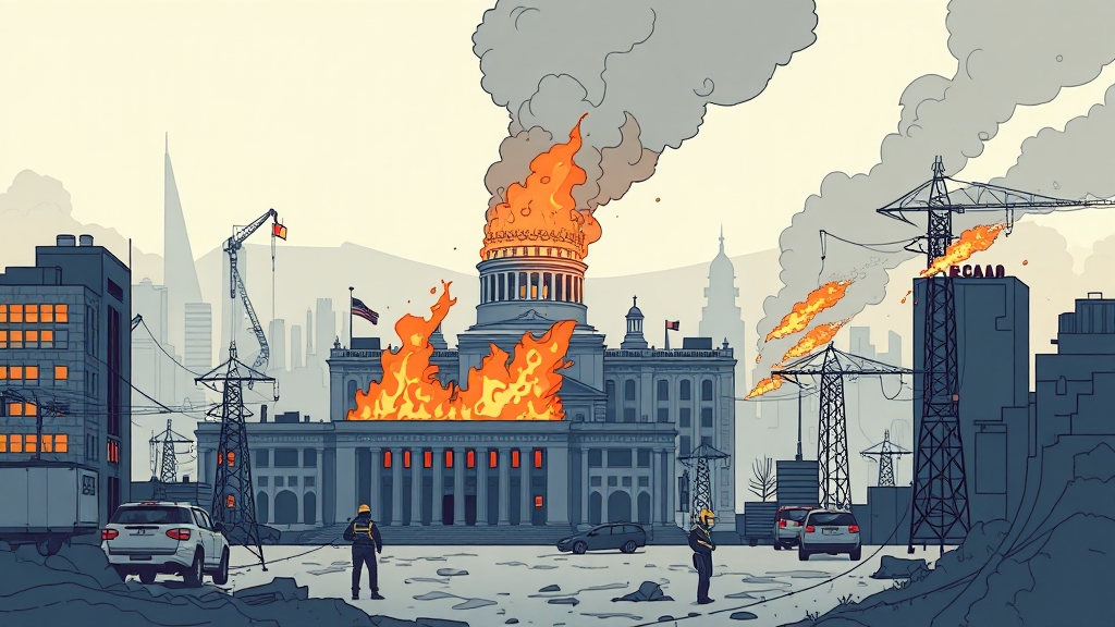 국정자원 화재 개요 (illustration 스타일)