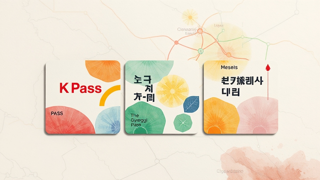 K-패스 vs 다른 교통카드, 뭐가 다를까? (watercolor 스타일)