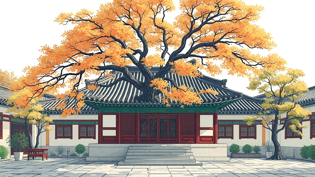 건축과 풍경의 조화 (illustration 스타일)