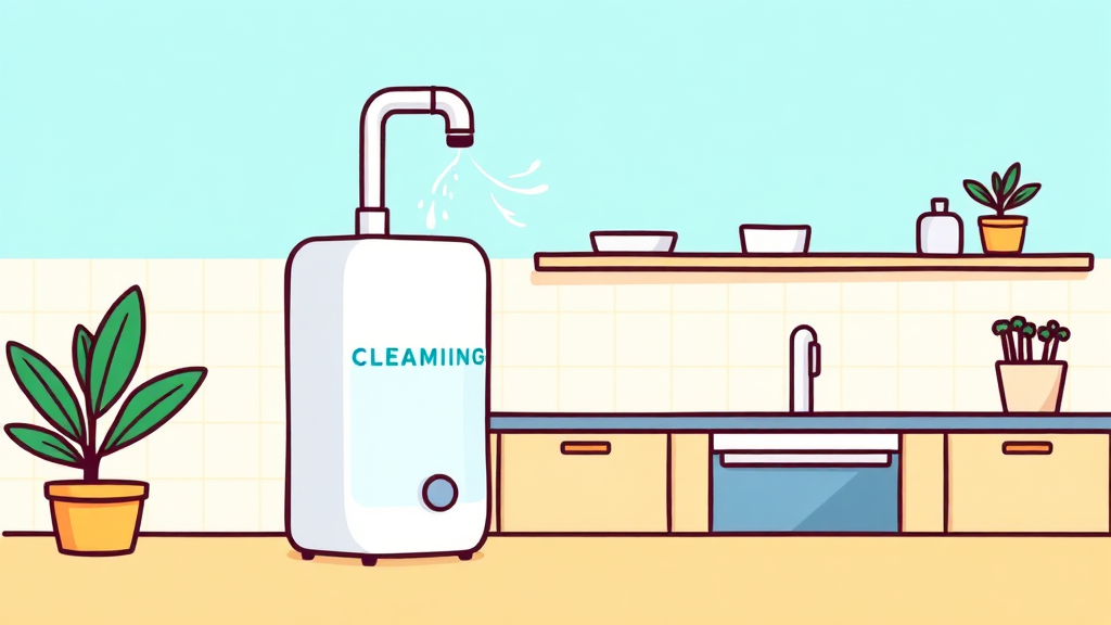 자동 관리 및 위생 기능 (cartoon 스타일)