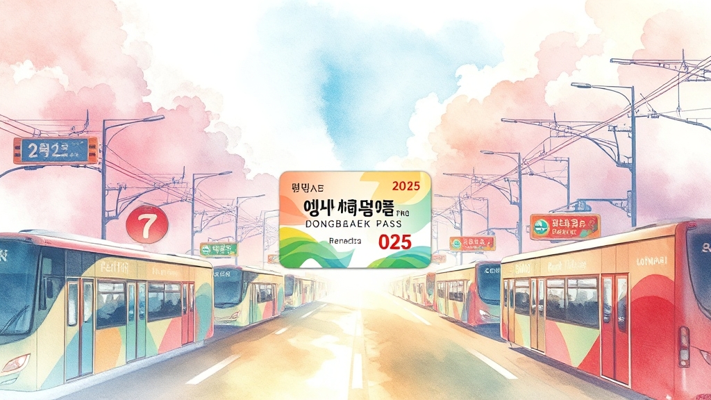동백패스 핵심 정보 (watercolor 스타일)