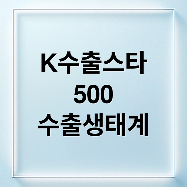 K수출스타
500
수출생태계 (K 수출스타 500 수출 양극화 완화)