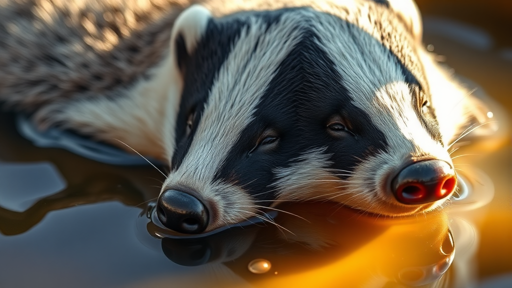 오소리기름, 어떤 효능이? (realistic 스타일)