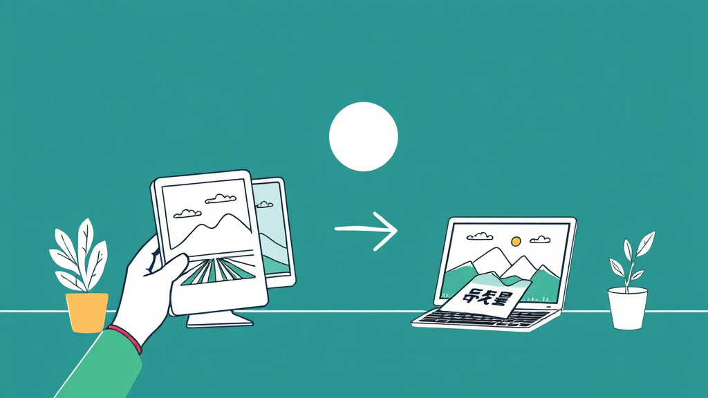 PC로 간편하게 전송 (illustration 스타일)