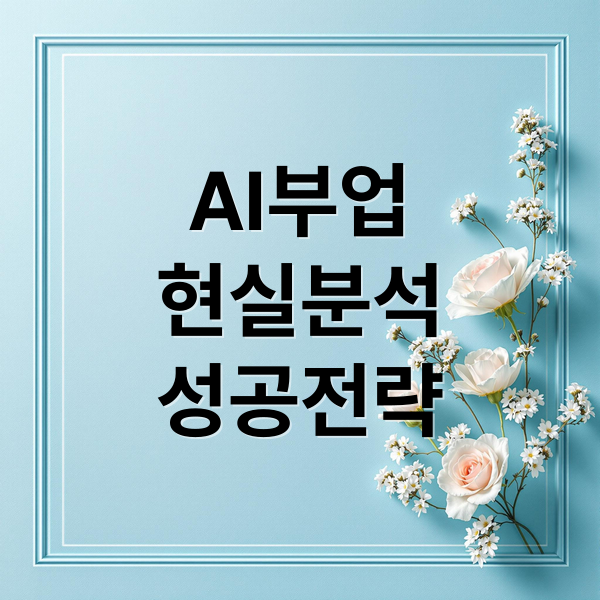AI부업
현실분석
성공전략 (AI 부업, 어느 순간 기대를 내려놓게 된 이유)