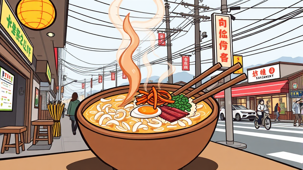 화홍칼국수, 어디에 있나? (illustration 스타일)