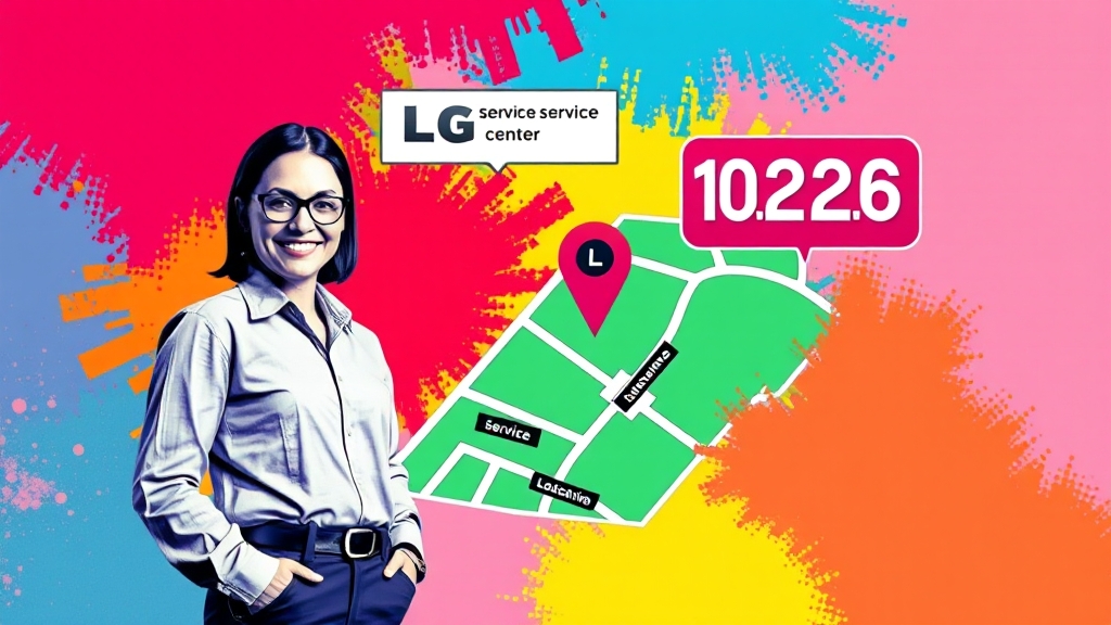 내 주변 LG전자 서비스센터 찾기 및 연락처 안내 (popart 스타일)