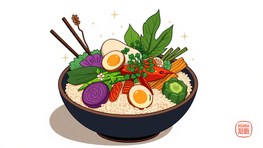 봄동 비빔밥, 특별한 날을 위한 레시피 (illustration 스타일)