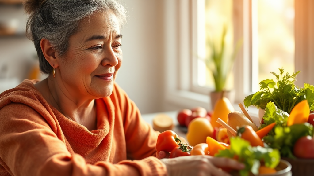 지속 가능한 식욕 조절과 건강한 변화 (realistic 스타일)