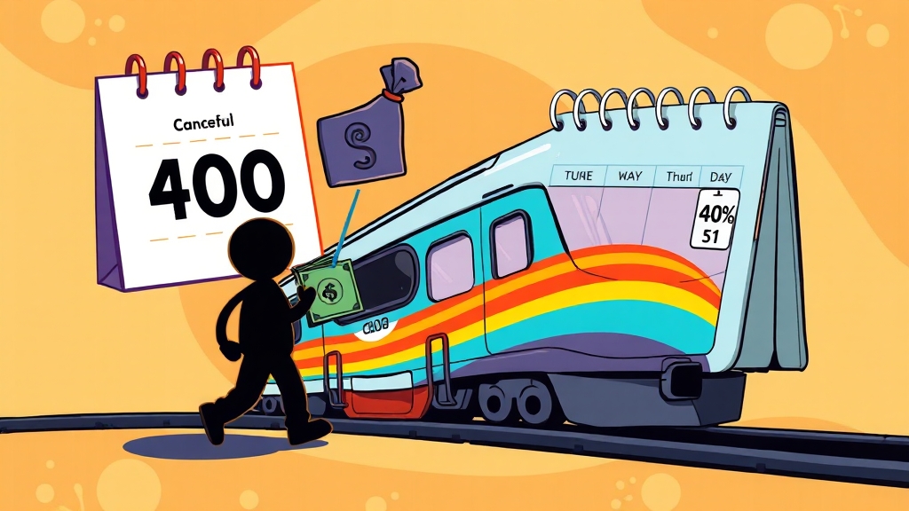 추석 KTX 취소 시 환불 금액 계산 (cartoon 스타일)