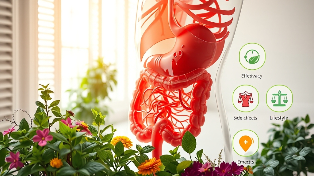 위 건강 약초 선택 및 섭취 시 고려사항 (realistic 스타일)