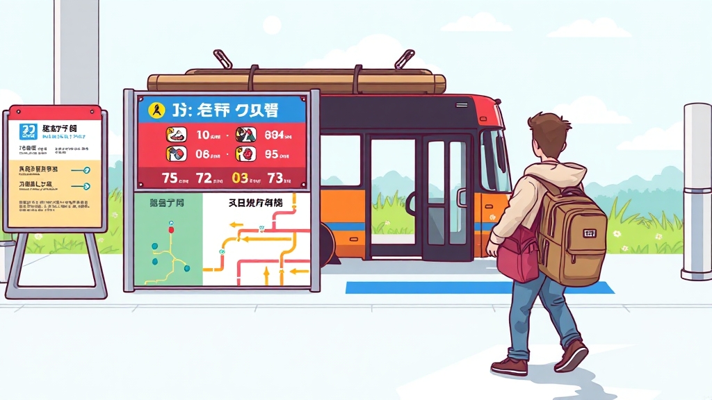 주차장 및 셔틀 정보 (cartoon 스타일)