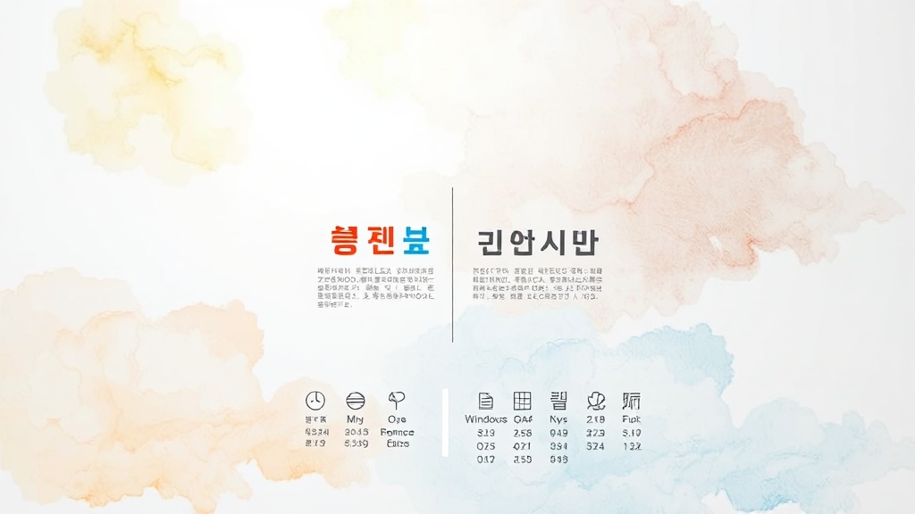 한컴 vs MS 오피스 비교 (watercolor 스타일)