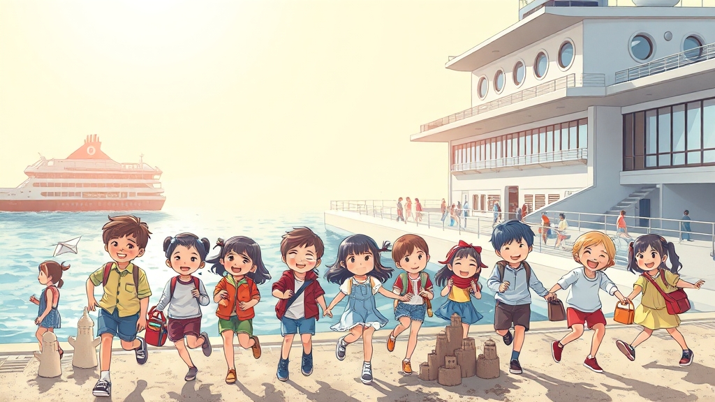 외도 주변 관광 & 편의시설 (illustration 스타일)