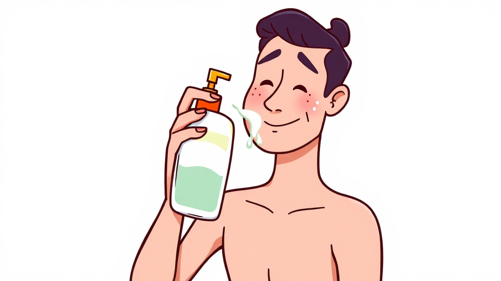 아토피 피부와 바디로션 (cartoon 스타일)