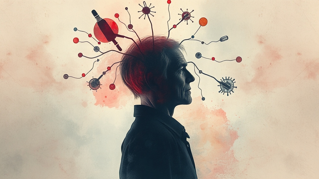 섬망 원인 및 위험 요인은? (watercolor 스타일)