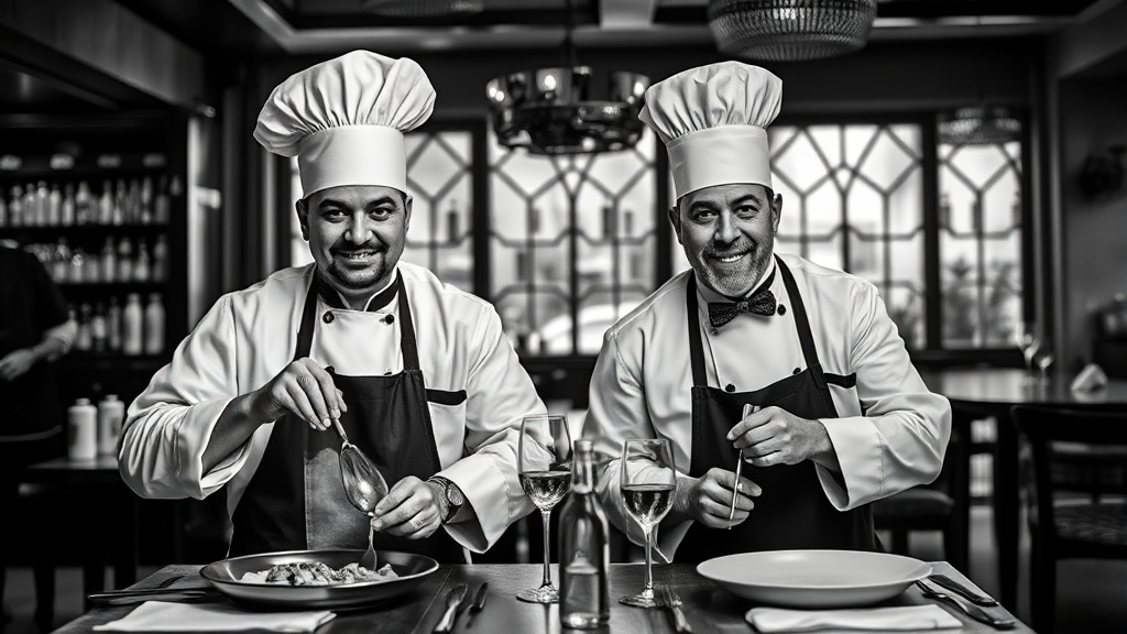 셰프 & 가격대 비교 (realistic 스타일)