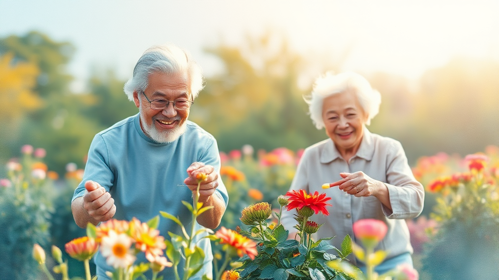 고창 실버타운 개요 (watercolor 스타일)