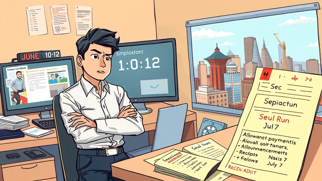 신청 기간 및 절차 안내 (cartoon 스타일)