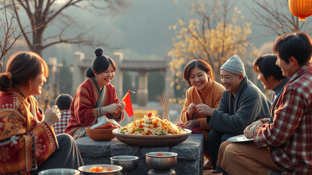 추석 성묘 절차와 방법 (realistic 스타일)