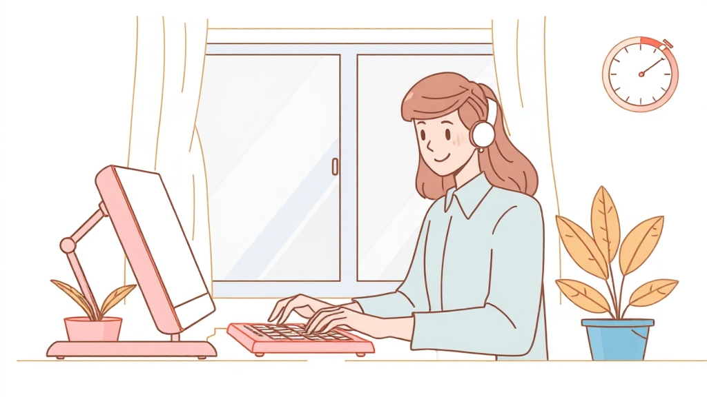 인터넷 상담: 온라인으로 편리하게 문의하기 (illustration 스타일)