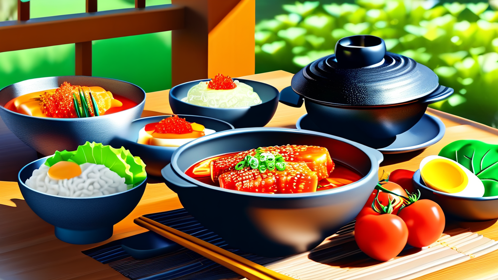 푸짐한 집밥의 정수: 제주인의 밥상 차림 구성 및 평가 (realistic 스타일)