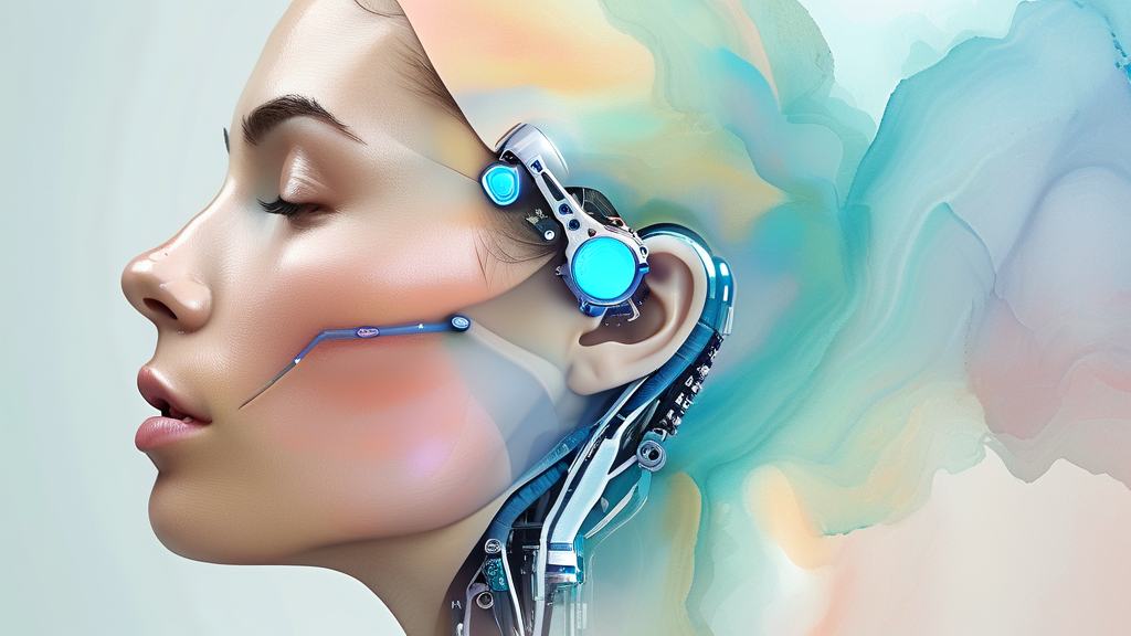 인공관절 수술의 장점과 발전 동향 (watercolor 스타일)