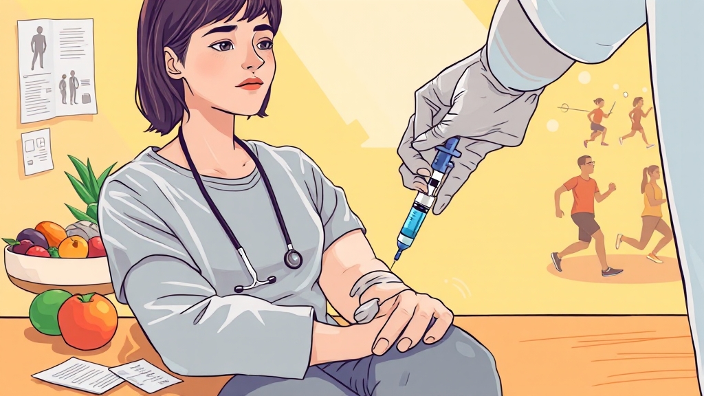 위고비 사용 전 꼭 확인할 것들 (illustration 스타일)