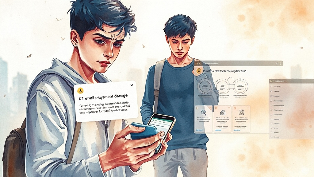 해킹 피해 발생 시 대처법 (watercolor 스타일)