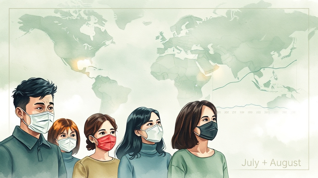 국내외 감염 현황 비교 (watercolor 스타일)