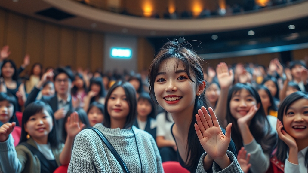 팬미팅 일정 및 장소 안내 (realistic 스타일)