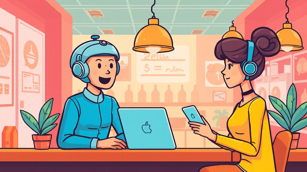 AI 에이전트 시장 전망 (cartoon 스타일)