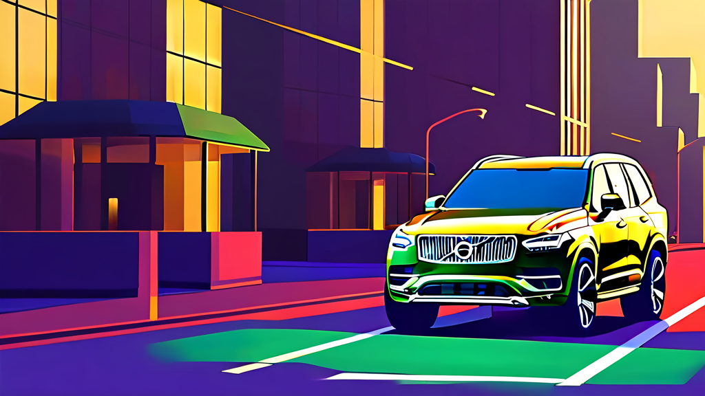 XC90 하이브리드 파워트레인 및 성능 분석 (cartoon 스타일)