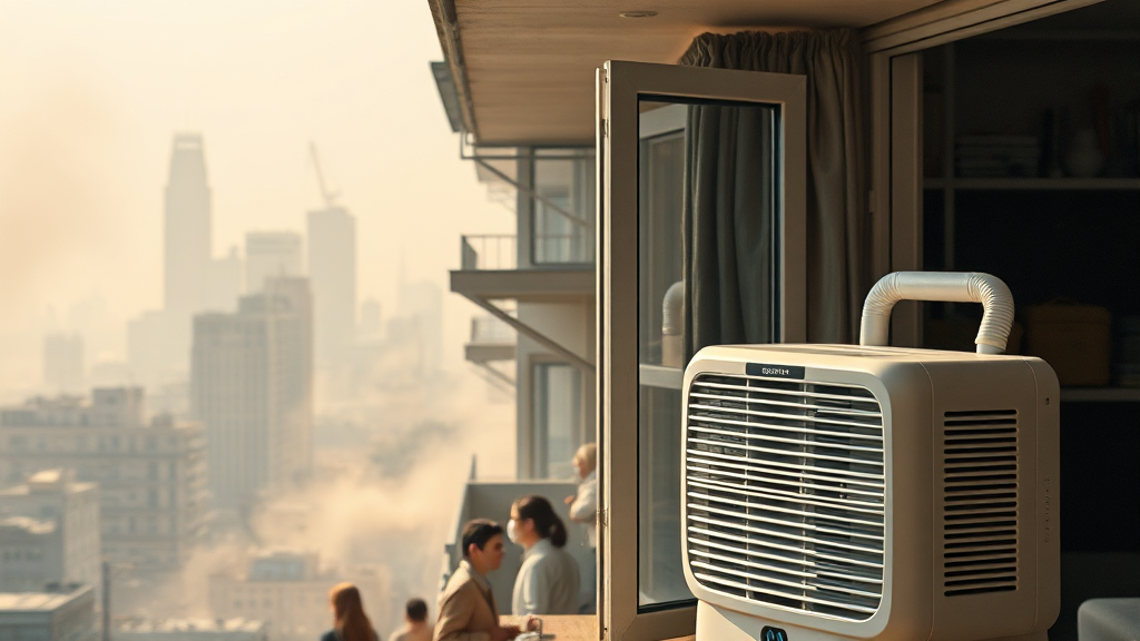 미세먼지 심한 날 환기법 (realistic 스타일)