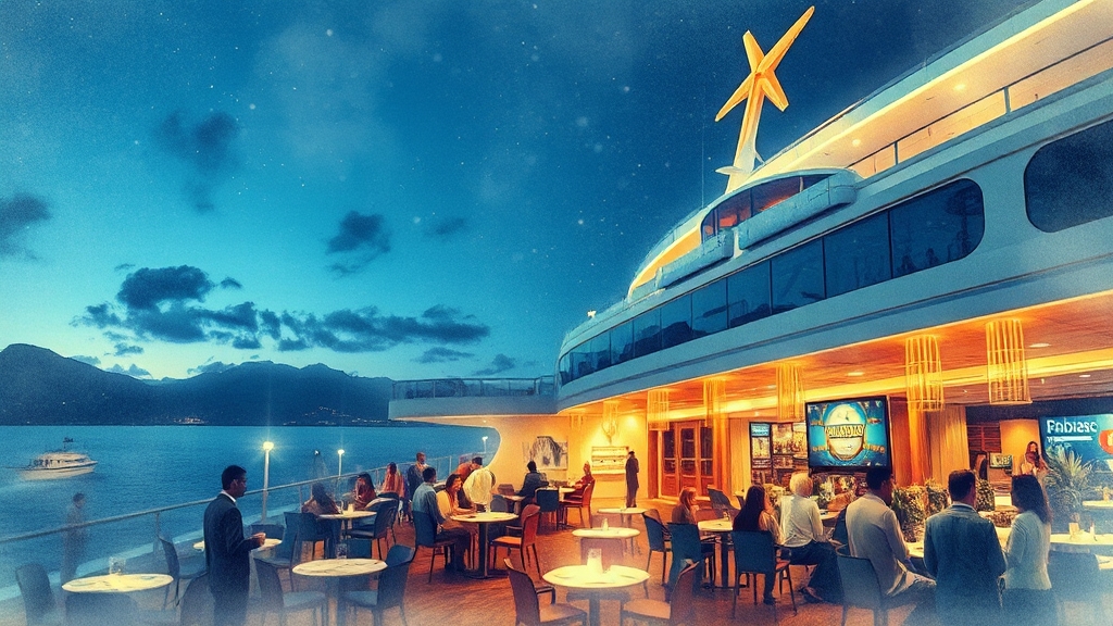 선내 엔터테인먼트 & 식사 (watercolor 스타일)