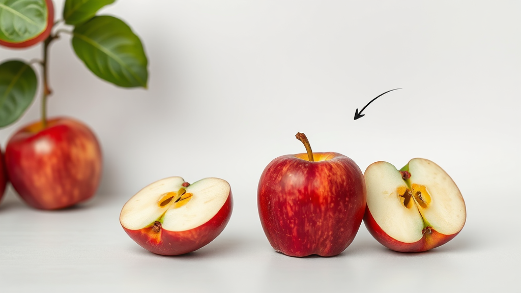 사과 보관, 왜 중요할까요? (realistic 스타일)