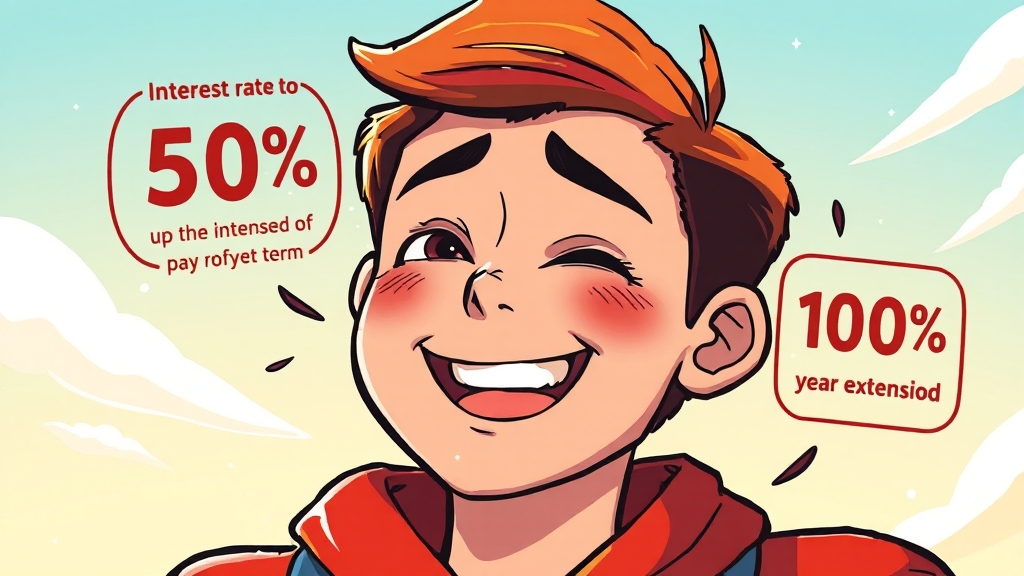 어떤 혜택이 있나요? 신속채무조정 청년 특례 혜택 분석 (cartoon 스타일)