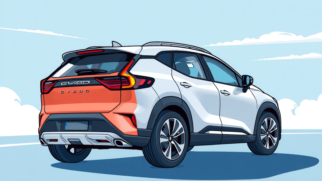 GV60 주행 성능 및 배터리 (cartoon 스타일)